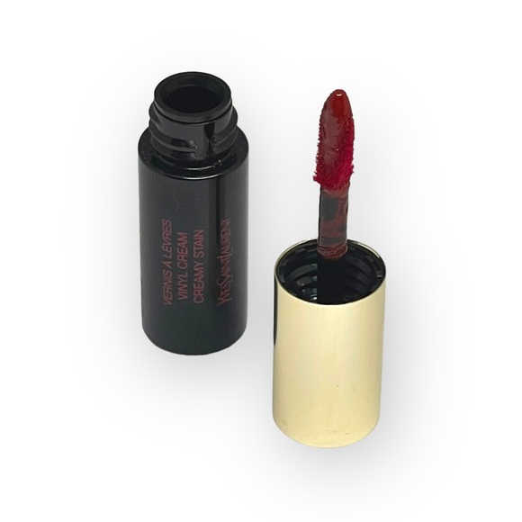 new Yves Saint Laurent 𖦹 Vinyl Cream Lip Stain Rouge Vinyle 401 𖦹 Luxe Travel - Picture 6 of 13